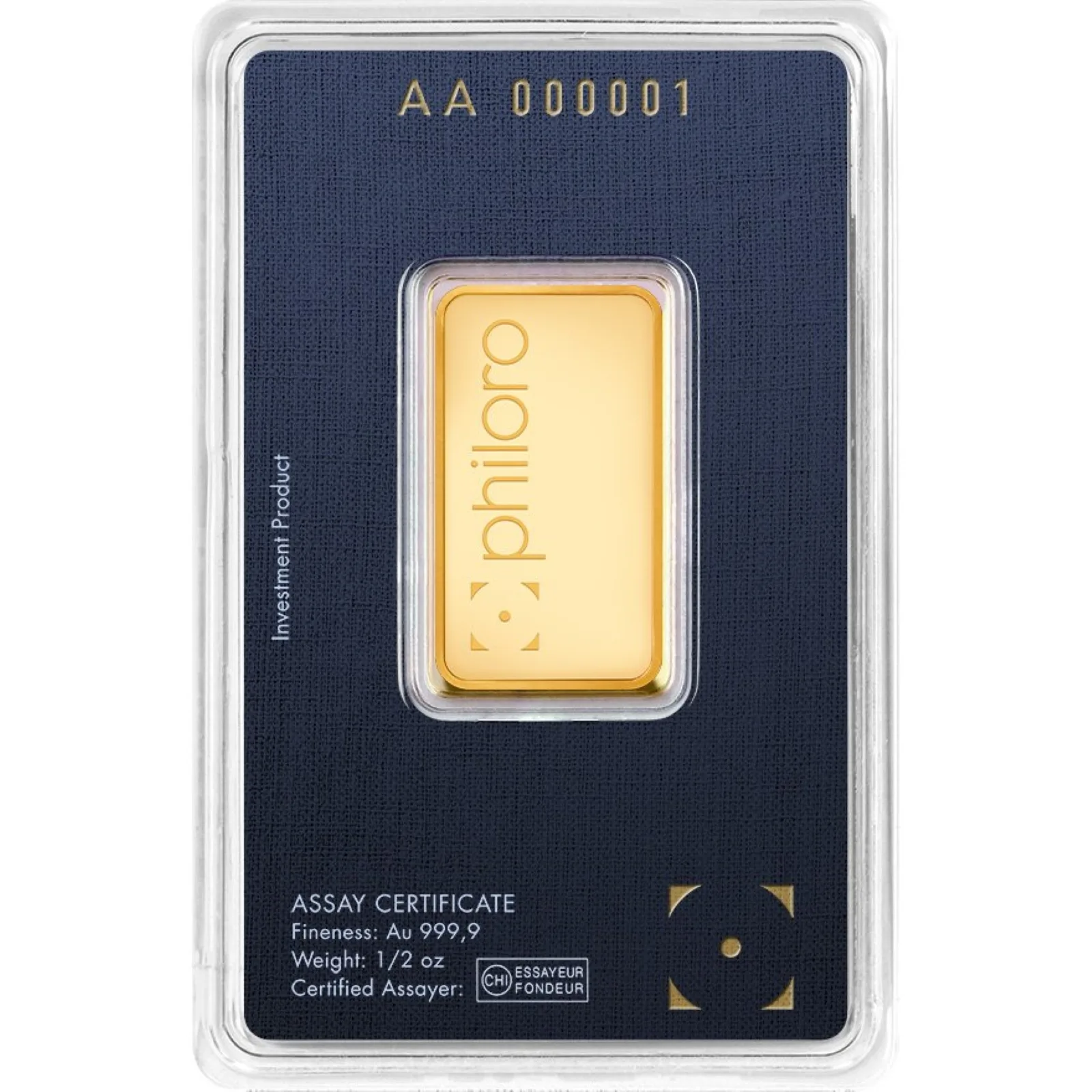 Philoro 1/2 oz Gold Bar 999.9 Fine - Image 3