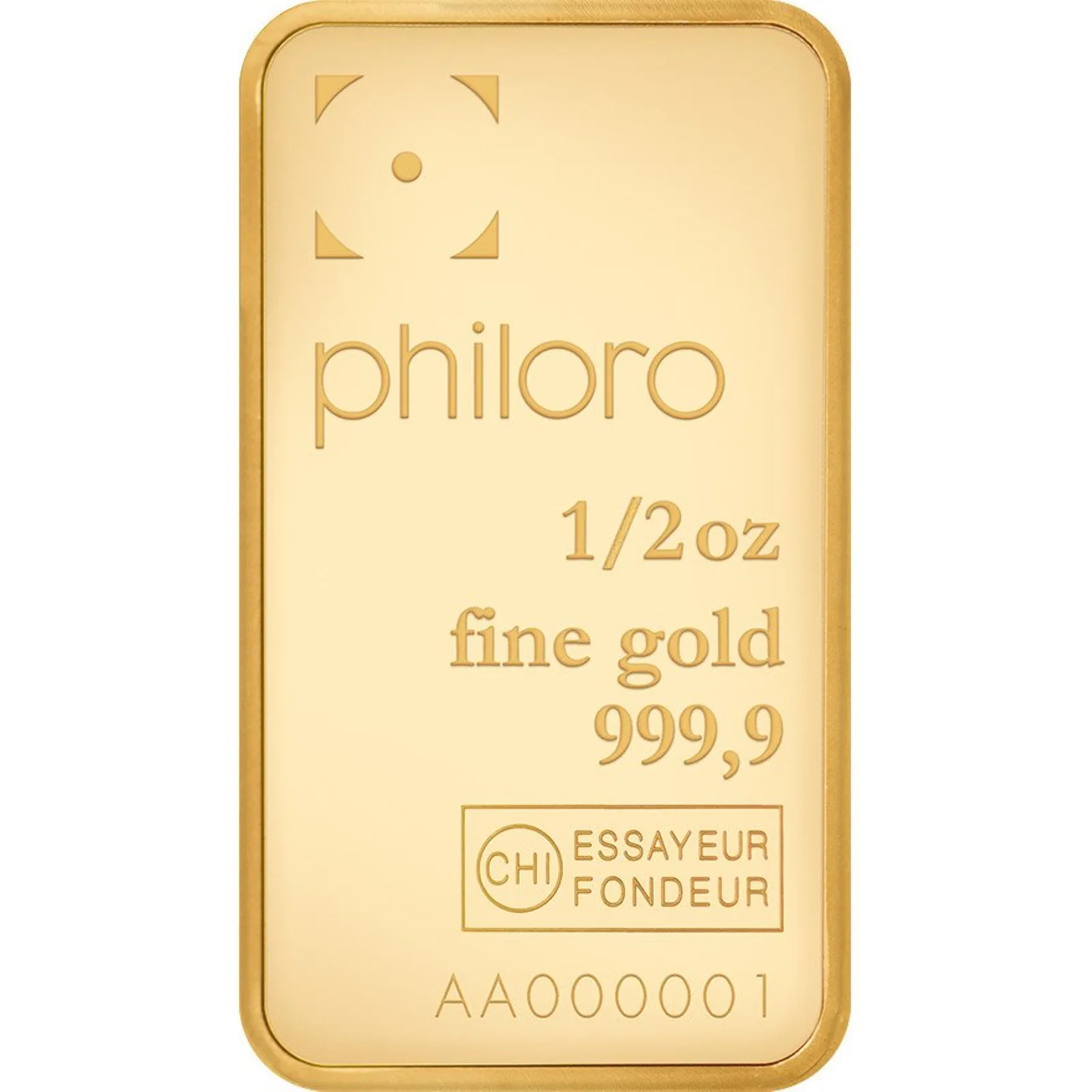 Philoro 1/2 oz Gold Bar 999.9 Fine - Image 2