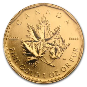 1 oz Canada Gold Maple Leaf .99999 $200 - BU 1 oz Canada Gold Maple Leaf .99999 $200 - BU