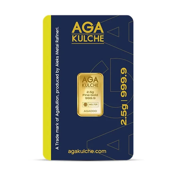 2.5 Gram Gold Bar - AGA KULCHE .9999