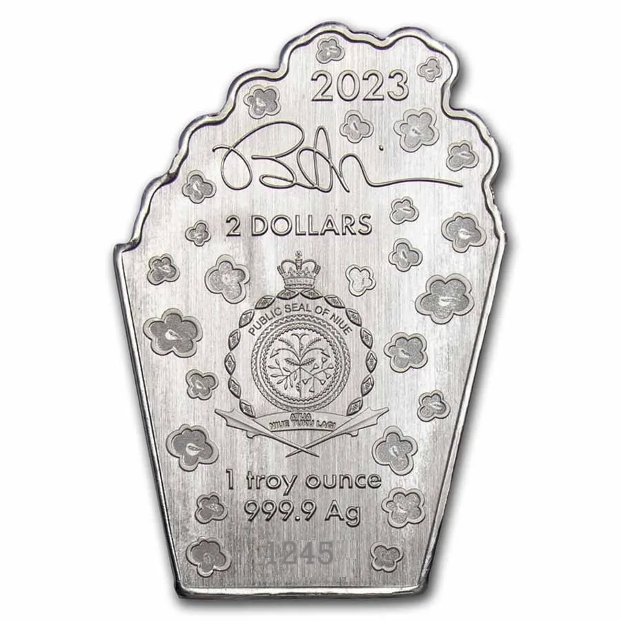 PAMP 1 oz Silver $2 Burton Morris - Popcorn Coin Pop! - Image 3