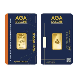 10 Gram Gold Bar .9999 AGA KULCHE 10 Gram Gold Bar .9999 AGA KULCHE
