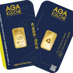 2.5 Gram Gold Bar - AGA KULCHE .9999 2.5 Gram Gold Bar - AGA KULCHE .9999