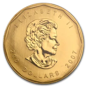 1 oz Canada Gold Maple Leaf .99999 $200 - BU 1 oz Canada Gold Maple Leaf .99999 $200 - BU