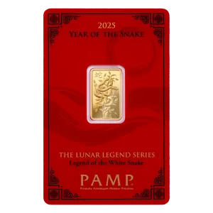 2025 5 Gram PAMP Gold Bar – Legend of the White Snake Goddess 2025 5 Gram PAMP Gold Bar – Legend of the White Snake Goddess