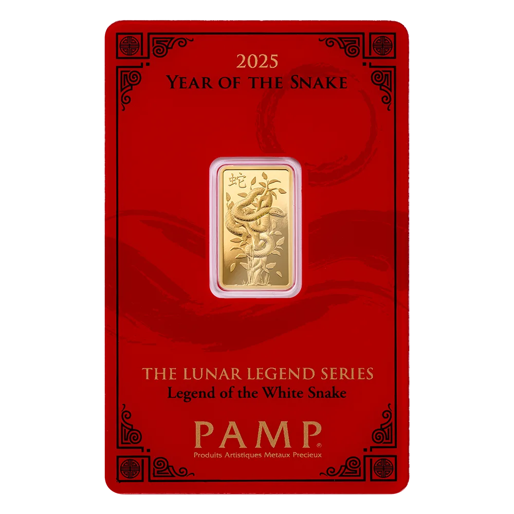 2025 5 Gram PAMP Gold Bar – Legend of the White Snake Goddess