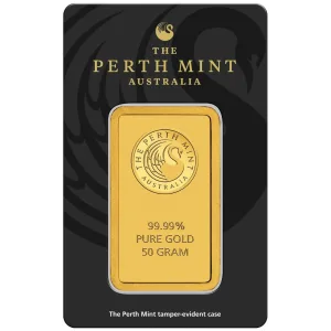 50 Gram Gold Bar Perth Mint (In Assay) 50 Gram Gold Bar Perth Mint (In Assay)