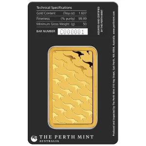 50 Gram Gold Bar Perth Mint (In Assay) 50 Gram Gold Bar Perth Mint (In Assay)