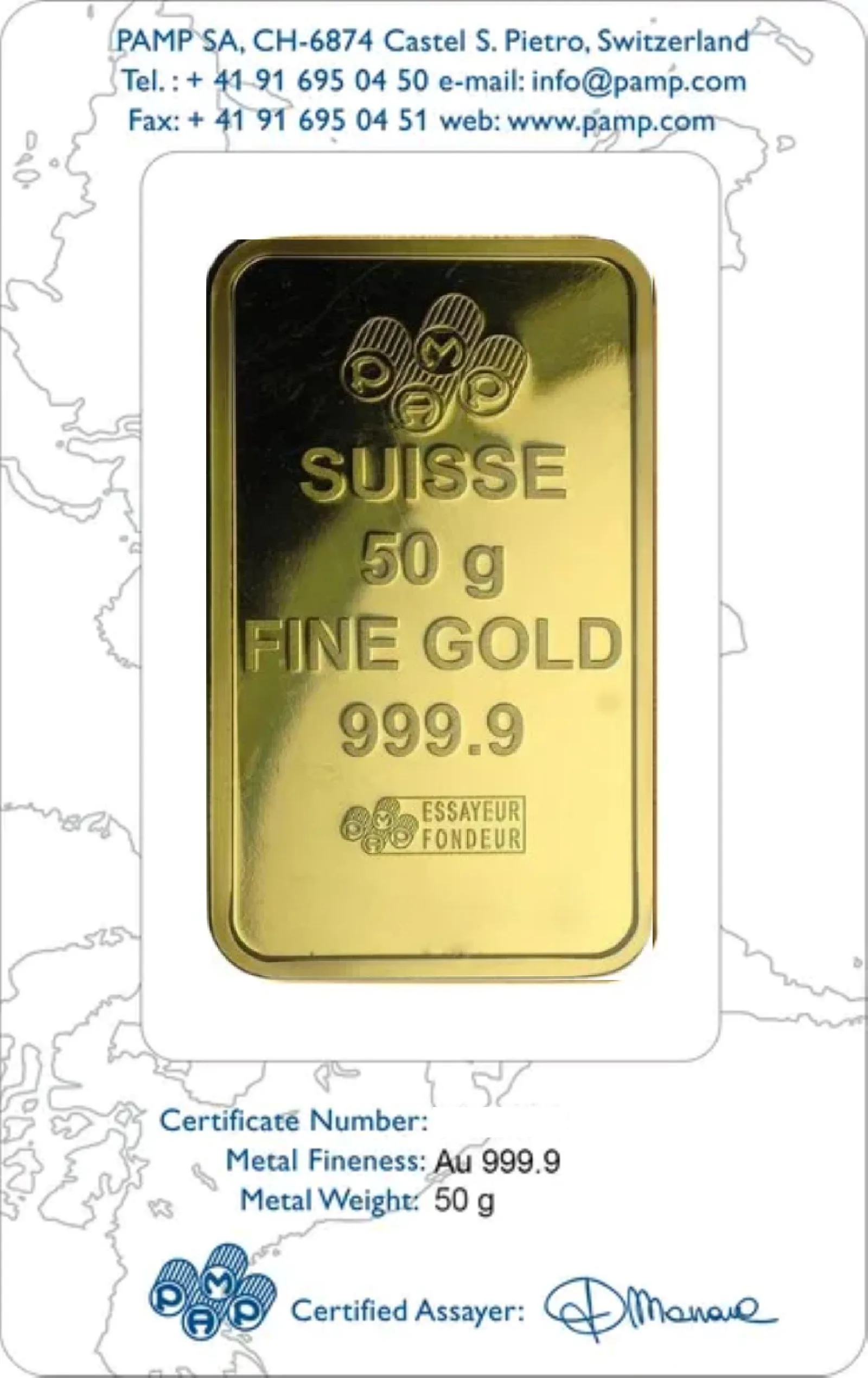 50 Gram PAMP Suisse Gold Bar - Rosa (In Assay) - Image 3