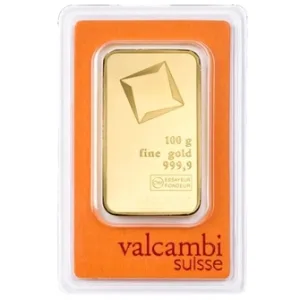 Valcambi 100 Gram Gold Bar (New In Assay) Valcambi 100 Gram Gold Bar (New In Assay)