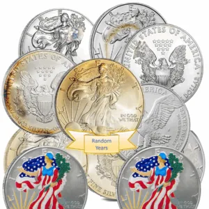 1 oz Silver Low Premium Random Style Coins Varied Condition 1 oz Silver Low Premium Random Style Coins Varied Condition
