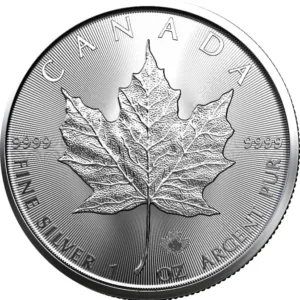 1 oz Silver Canadian Maple Leaf Coin Tube of 25 (Random Years) BU 1 oz Silver Canadian Maple Leaf Coin Tube of 25 (Random Years) BU