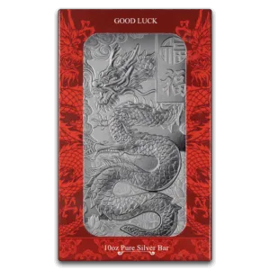 10 oz PAMP Suisse Silver Bar Good Luck Dragon In Assay 10 oz PAMP Suisse Silver Bar Good Luck Dragon In Assay