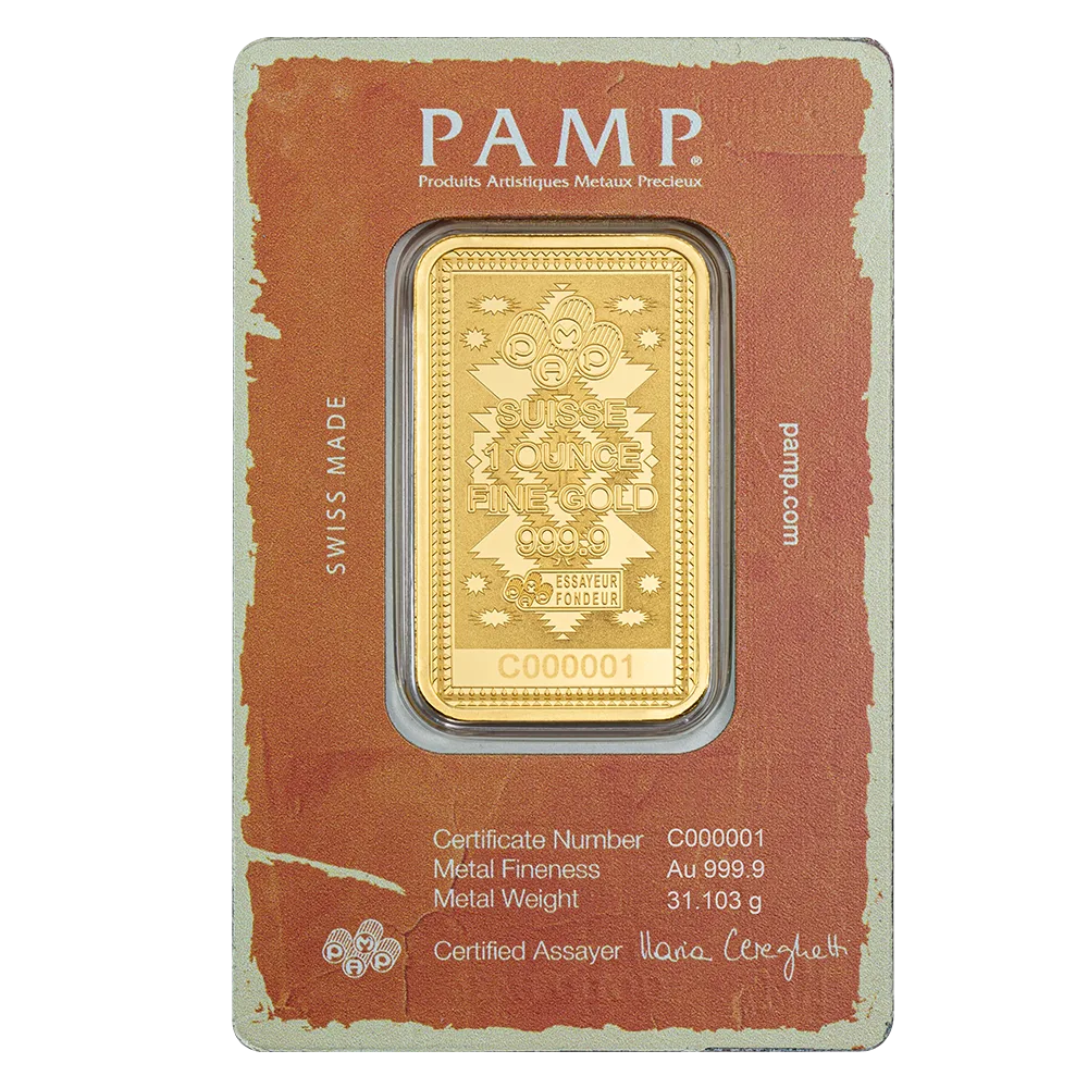 1 oz PAMP Suisse Reflections of America Yellowstone Cowboy (In Assay) - Image 2