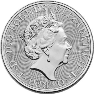 1 Oz Platinum British Britannia Coin Random Year 1 oz platinum British Britannia coin obverse with Britannia design